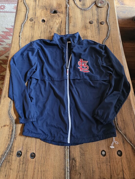 Jackets & Blazers - St. Louis Cardinals Navy Windbreaker Jacket Adult Womens XL